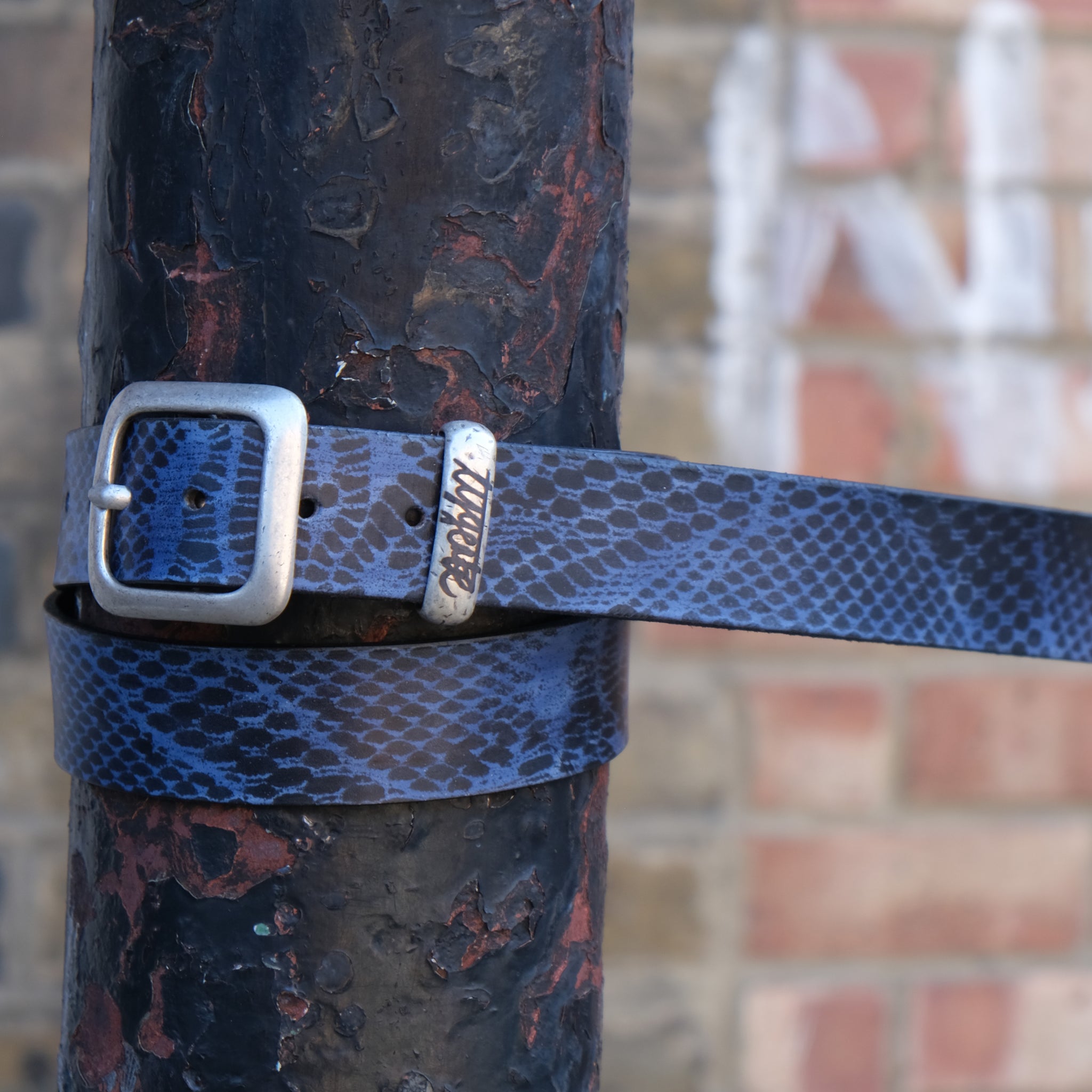 Abstract Netted Belt - Blue