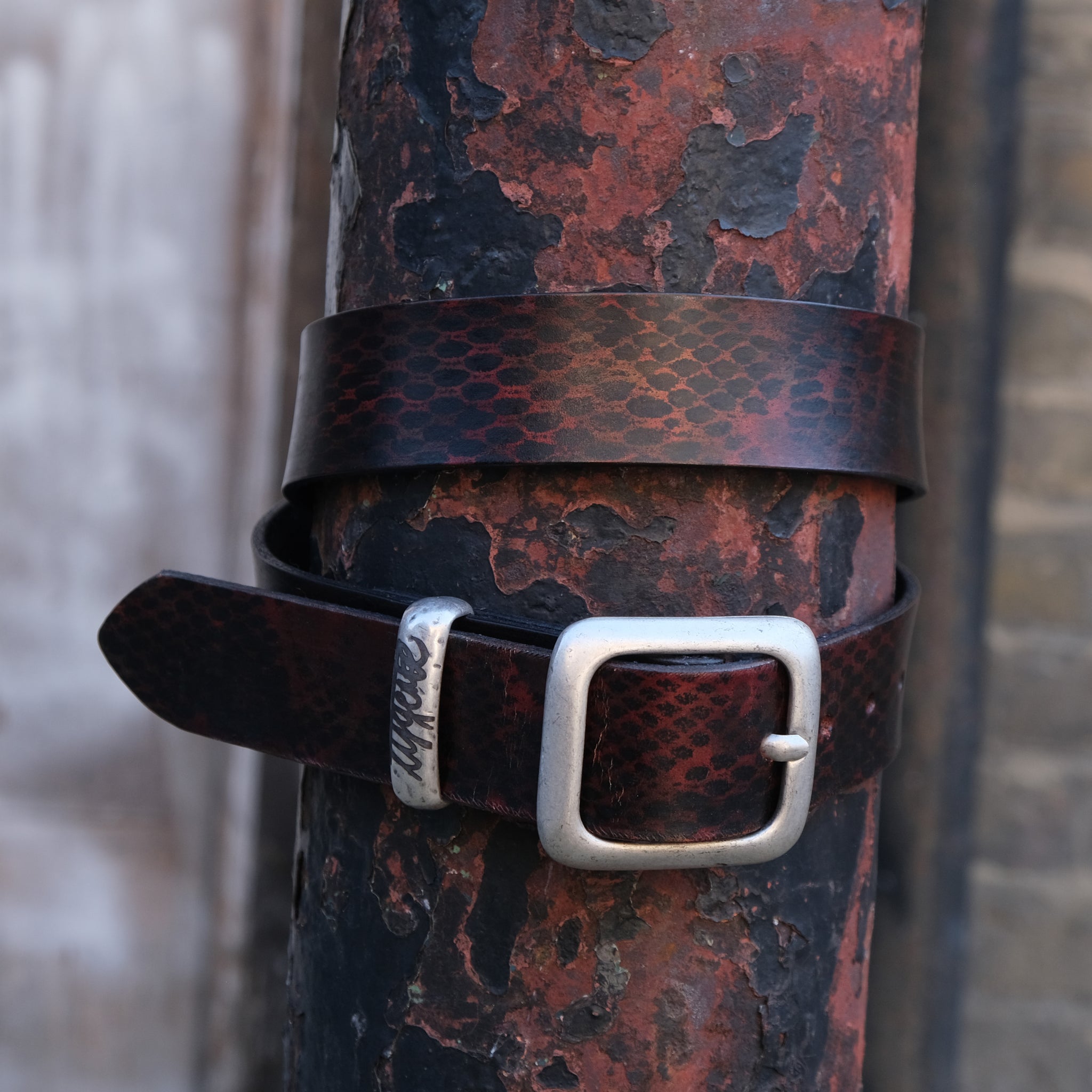 Abstract Netted Belt - Red